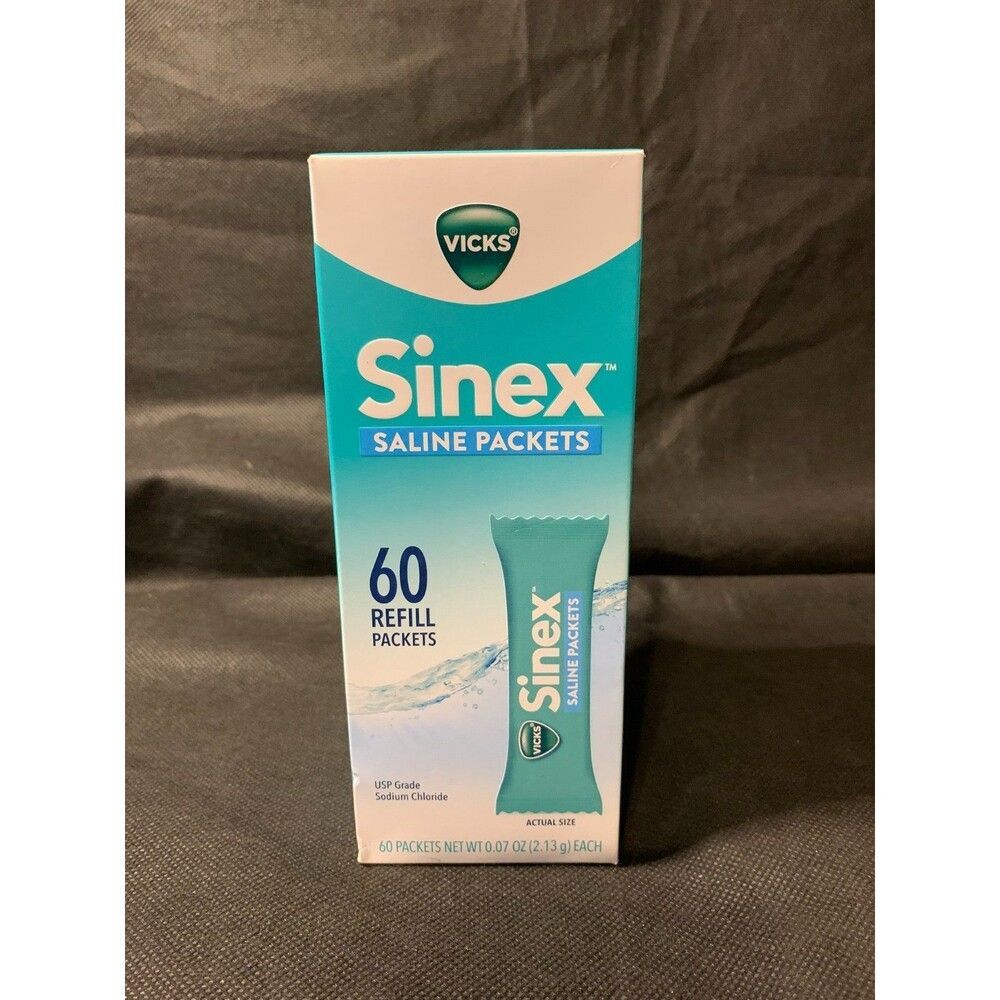 Vicks Sinex Saline Packets 60 Refill Packets New Exp 03/27